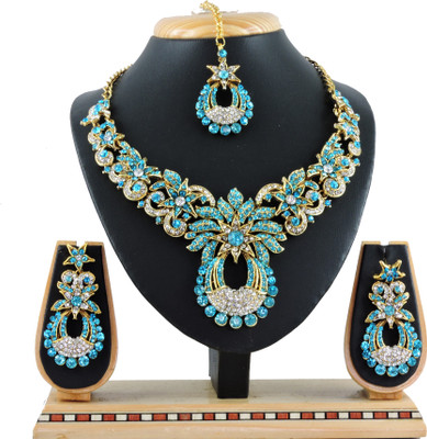 VATSALYA creation Alloy Gold-plated Turquoise Jewellery Set(Pack of 1)