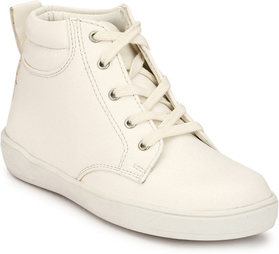

Hirel's Boys Lace Casual Boots(White