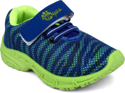 

Myau Boys & Girls Velcro Running Shoes(Blue, Blue & pgreen