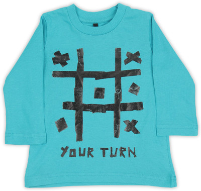 

United Colors of Benetton Boys Printed Cotton T Shirt(Blue, Pack of 1, K23