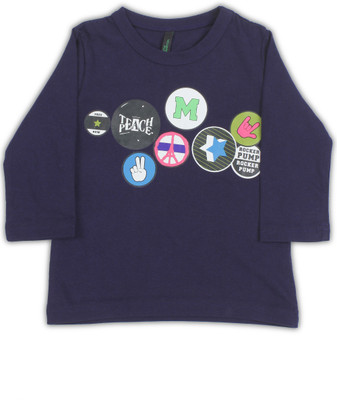 

United Colors of Benetton Boys Graphic Print Cotton T Shirt(Purple, Pack of 1, K25