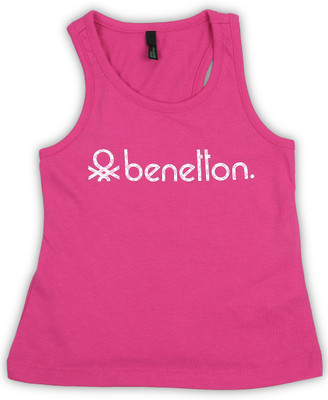 

United Colors of Benetton Girls Casual Cotton Top(Pink, Pack of 1, 1ab