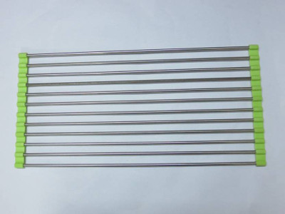 

RIANZ Stainless Steel Kitchen Sink Crockery Vegetable Wash Utensils Drain Rack 19 inch (Random Color) Plastic Kitchen Rack(Multicolor)