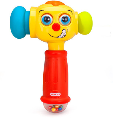 

Kiditos Kids Play & Learn Hammer Electric Musical Interactive Sound Effect Play Toys with Big Smile(Multicolor)