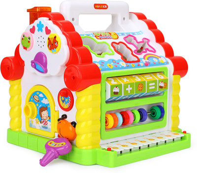 

Kiditos Multifunctional Musical Fun House Electronic Geometric Blocks Sorting Learning Educational Toys(Multicolor)