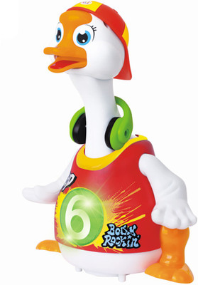 

Kiditos Cute Intelligent Hip Hop Dance Read Tell Story Interactive Swing Goose Toy(Multicolor)