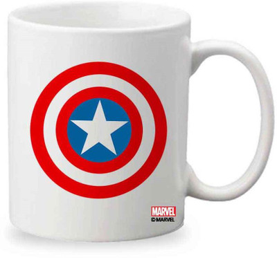 

ORKA CA Shield Digital Printed Ceramic Mug(350 ml), Multicolor