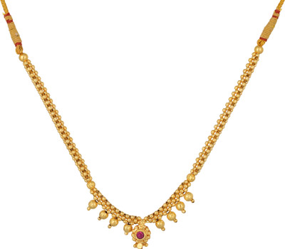 Desi Gurl Crystal 10K Yellow Gold Plated Metal Necklace Set available at flipkart for Rs.280