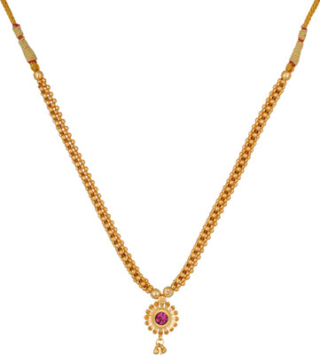 Desi Gurl Crystal 10K Yellow Gold Plated Metal Necklace Set available at flipkart for Rs.258