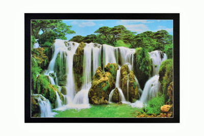 

Sparkle Print Photo Of Waterfall Without Frame (20 X 28 Inches) Fine Art Print(20 inch X 28 inch, Rolled)