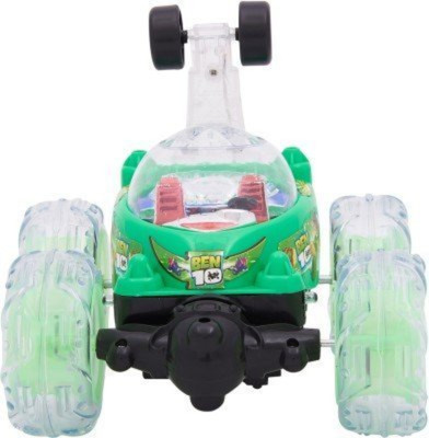 

S.Blaze Ben 10 3D LED Light Stunt Car(Rd & White)