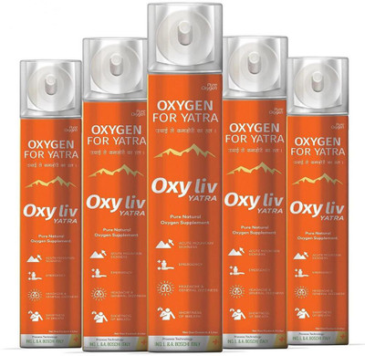 

OXY LIV Portable Oxygen Cans 24 combo Packs Respiratory Exerciser(Pack of 24)