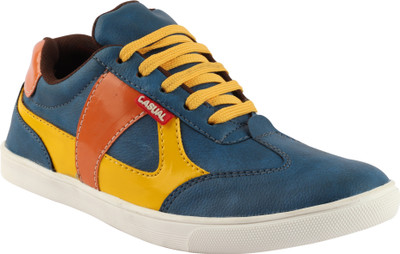 

BJOS Stylish, Loafers, Casuals, Sneakers Sneakers For Men(Blue, Yellow