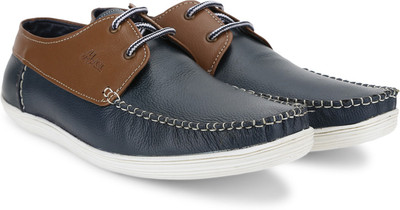 

Mr.CL Genuine Leather Boat Shoes For Men(Blue, Tan
