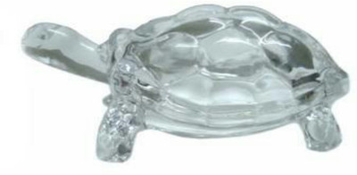 

REHAL ENTERPRISES FENGSHUI CRYSTAL TURTLE 4 CM Decorative Showpiece - 1 cm(Crystal, Clear)