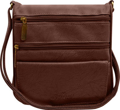 

Tap Fashion Women Casual Brown PU Sling Bag