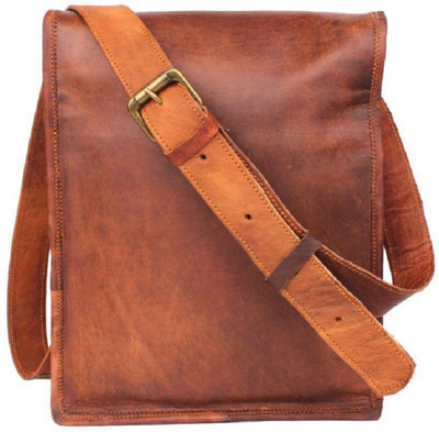 

Anshika International Boys & Girls Formal Brown Genuine Leather Sling Bag
