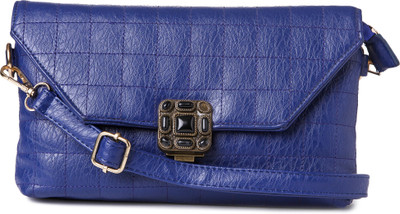 

Machli Women Casual Blue PU Sling Bag