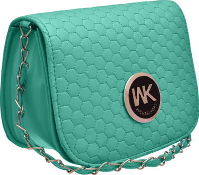 

Tap Fashion Women Evening/Party Green PU Sling Bag