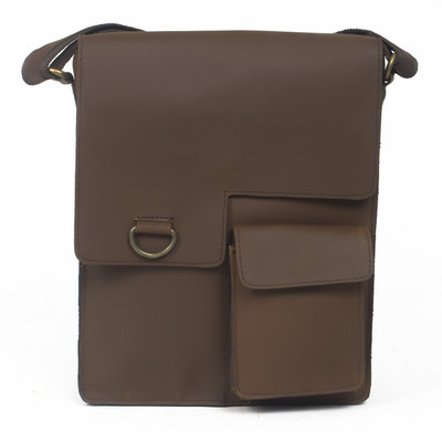 

Anshika International Men Formal Brown Genuine Leather Sling Bag