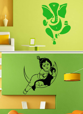 

Trends on Wall  Spiritual Sticker(Pack of 2, Black;green