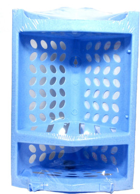 

Pin to Pen 3 Shelf Corner Piece Bathroom Cabinet Storage Box(Blue)