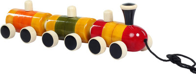 

Desi Toys Pulling Train, Jhuk Jhuk Gadi(Multicolor)