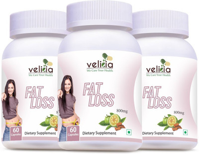 

Velicia Natural Fat Loss Supplement Capsules With Detoxification & Skin Rejuvenation(180 No)