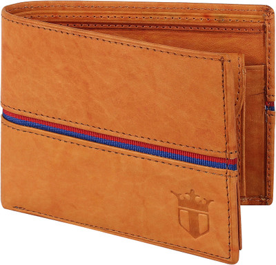 

LP Men Gold Genuine Leather Wallet(6 Card Slots), Brown