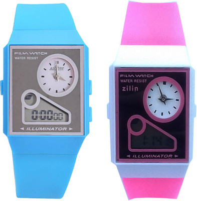 

Fashion Gateway Analog&Digital watch with Stopwatch Feature (fk32) Blue::Pink (Pack of 2) Watch - For Boys & Girls