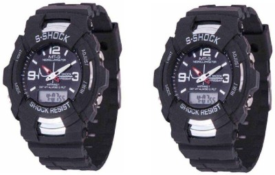 Fashion Gateway (Analog and Digital watch with stopwatch feature) (fk75) Black Watch  - For Boys & Girls   Watches  (Fashion Gateway)
