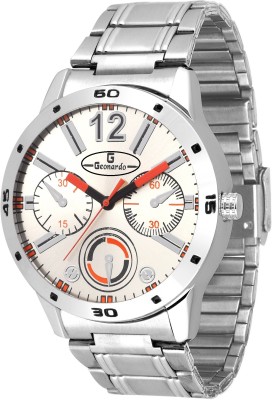 Geonardo GDKM36 White N Orange dial chain Watch  - For Boys   Watches  (Geonardo)