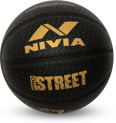 Nivia Pro Street Basketball - Size: 7  (Pack of 1, Black)