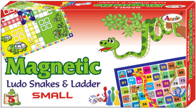 

DealBindaas Annie Magnetic Ludo Snake And Ladder Small Board Game
