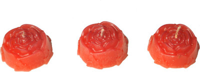 

KUINBE FLOATING FLOWER CANDLE Candle(Red, Pack of 3)