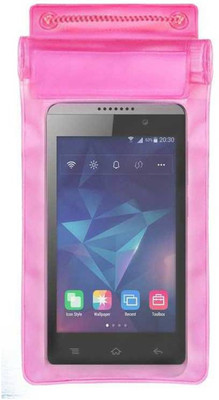 ACM Pouch for Reliance Jio LYF Flame 3(Pink, Waterproof, Silicon)