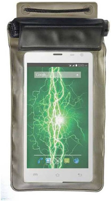 ACM Pouch for Lava Iris Fuel 50(Black, Waterproof, Silicon)