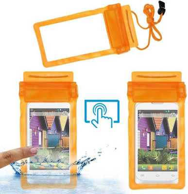 ACM Pouch for Intex Cloud Y3(Orange, Waterproof, Silicon, Pack of: 1)