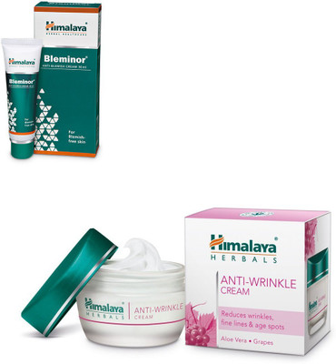 

Himalaya Bleminor Anti Blemish Cream, Anti Wrinkle Cream(Set of 2)