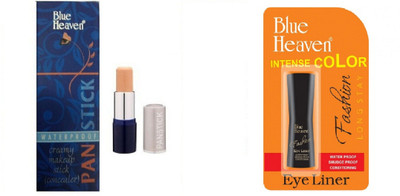 

Blue Heaven pan stick concealer (natural beige) with fashion eye liner(Set of 2)