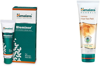 

Himalaya Bleminor Anti Blemish Cream, Fairness Kesar Face Pack(Set of 2)