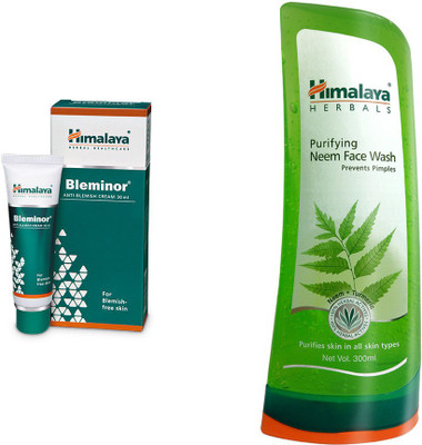 

Himalaya Bleminor Anti Blemish Cream, Purifying Neem Face Wash(Set of 2)