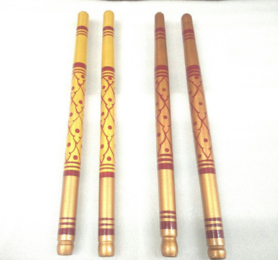 

The Ethnic Story Dandia Sticks(Beige, Gold)