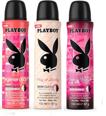 

Playboy Generation Lovely Super Deodorant Roll-on - For Women(450 ml, Pack of 3)