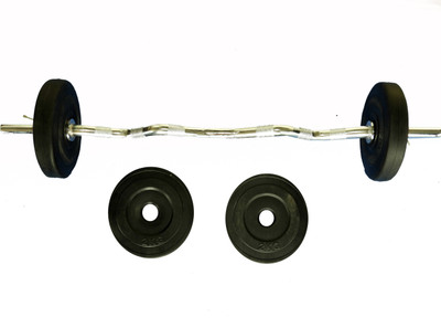 

Royal 2 kg 4 pc PVC Plates with 3 feet Curve ROD Black Bar & Plate Combo(9 kg)