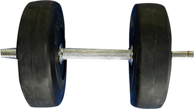Royal 3 Kg 2 PVC Plate with 14 inch Silver HANDLE Black Weight Plate(7 kg)