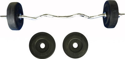 

Royal 3 Kg 4 PVC Plates with 3 feet CURVE ROD Black Bar & Plate Combo(12 kg)