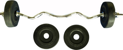 

Royal 2.5 kg 4 PVC Plates with 3 feet CURVE Rod Black Bar & Plate Combo(11 kg)