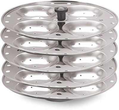 

Mantavya Delux Idli Plates Stainless Steel Steamer(2 L)