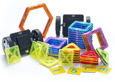 

Toys Bhoomi 40 piece Magical Magnetic Block Tiles Learning STEM 3D Puzzle Playset(40 Pieces)